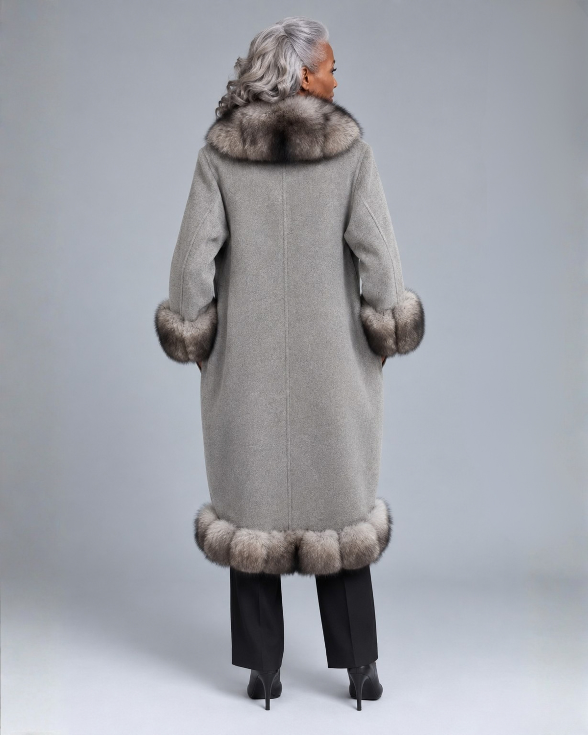 Women's Alpaca Chinchilla Coat