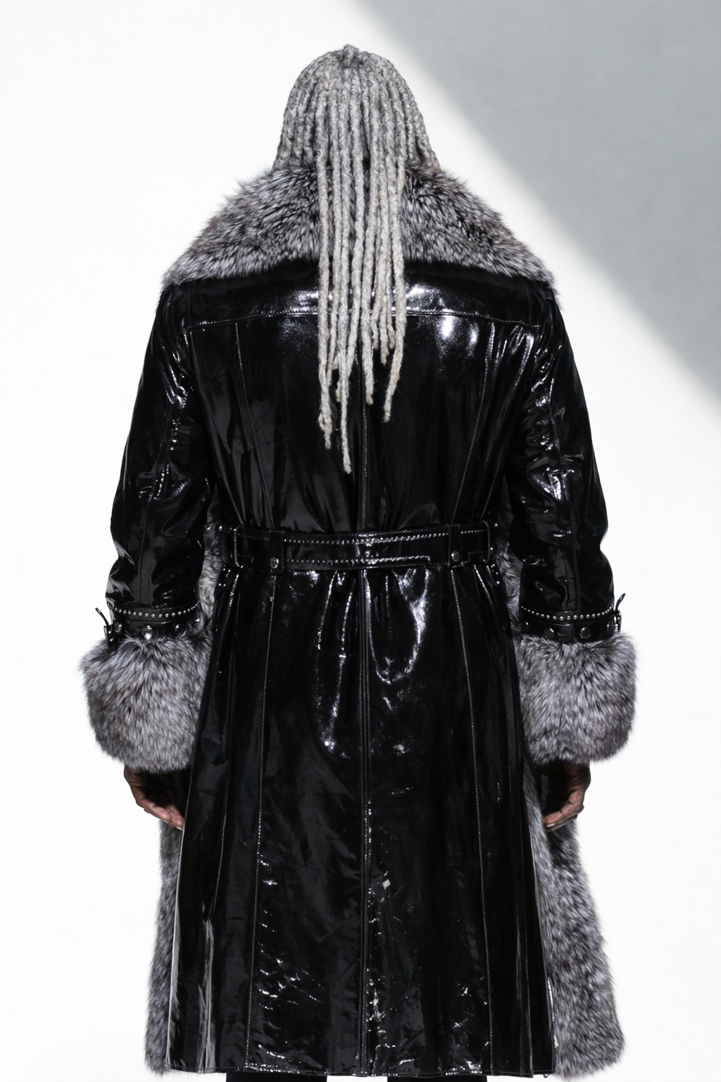 Men's Leather and Fur Coat