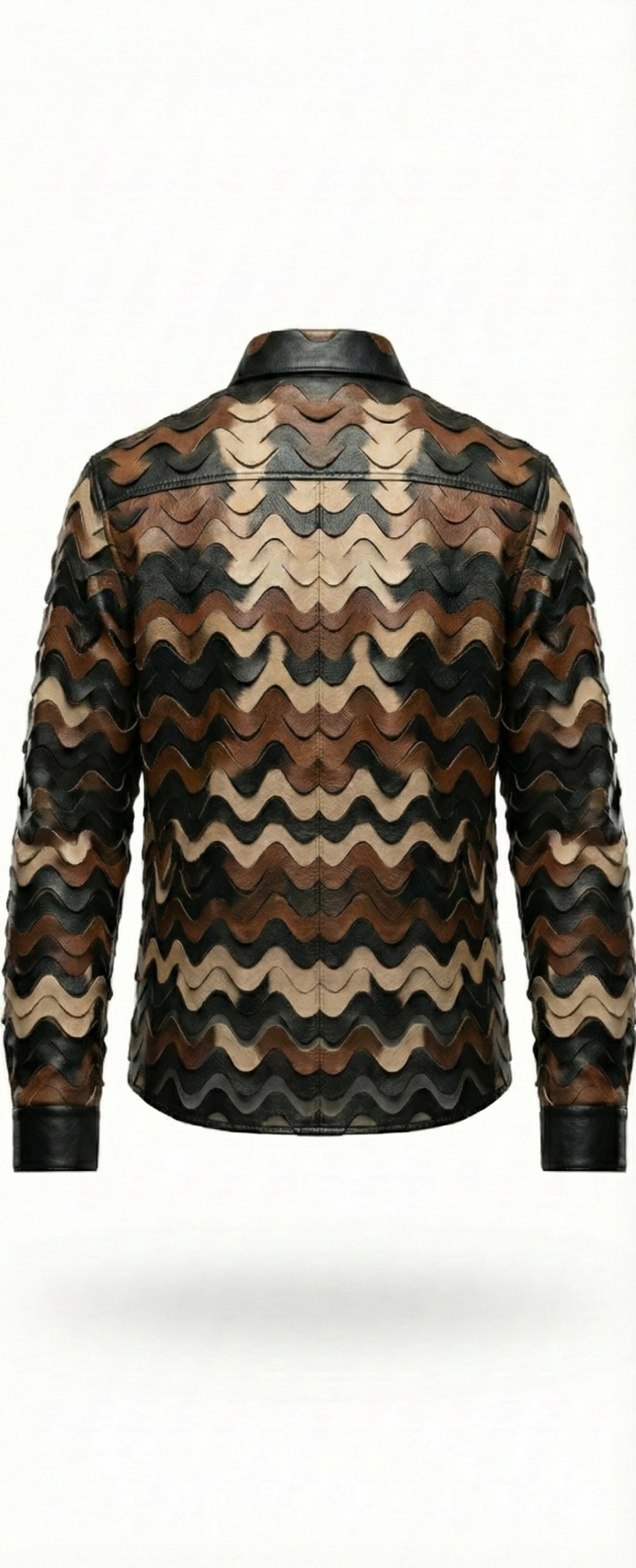 Men's Laser Cut Leather Shirt