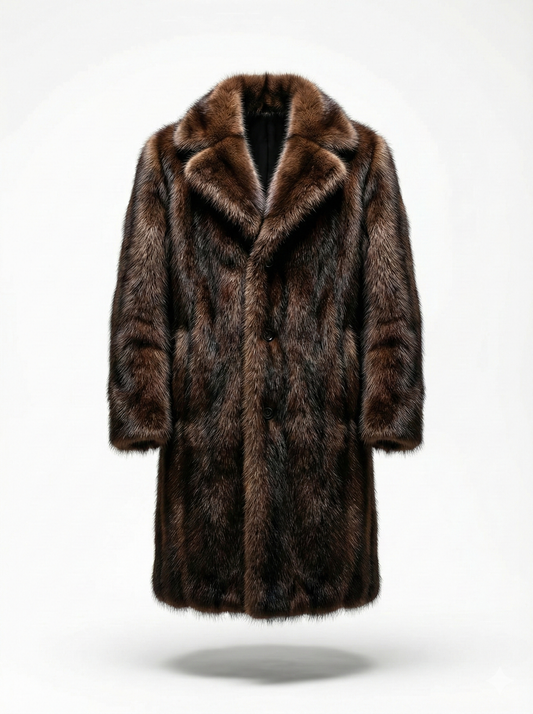 Men's Single-breasted Sable Coat
