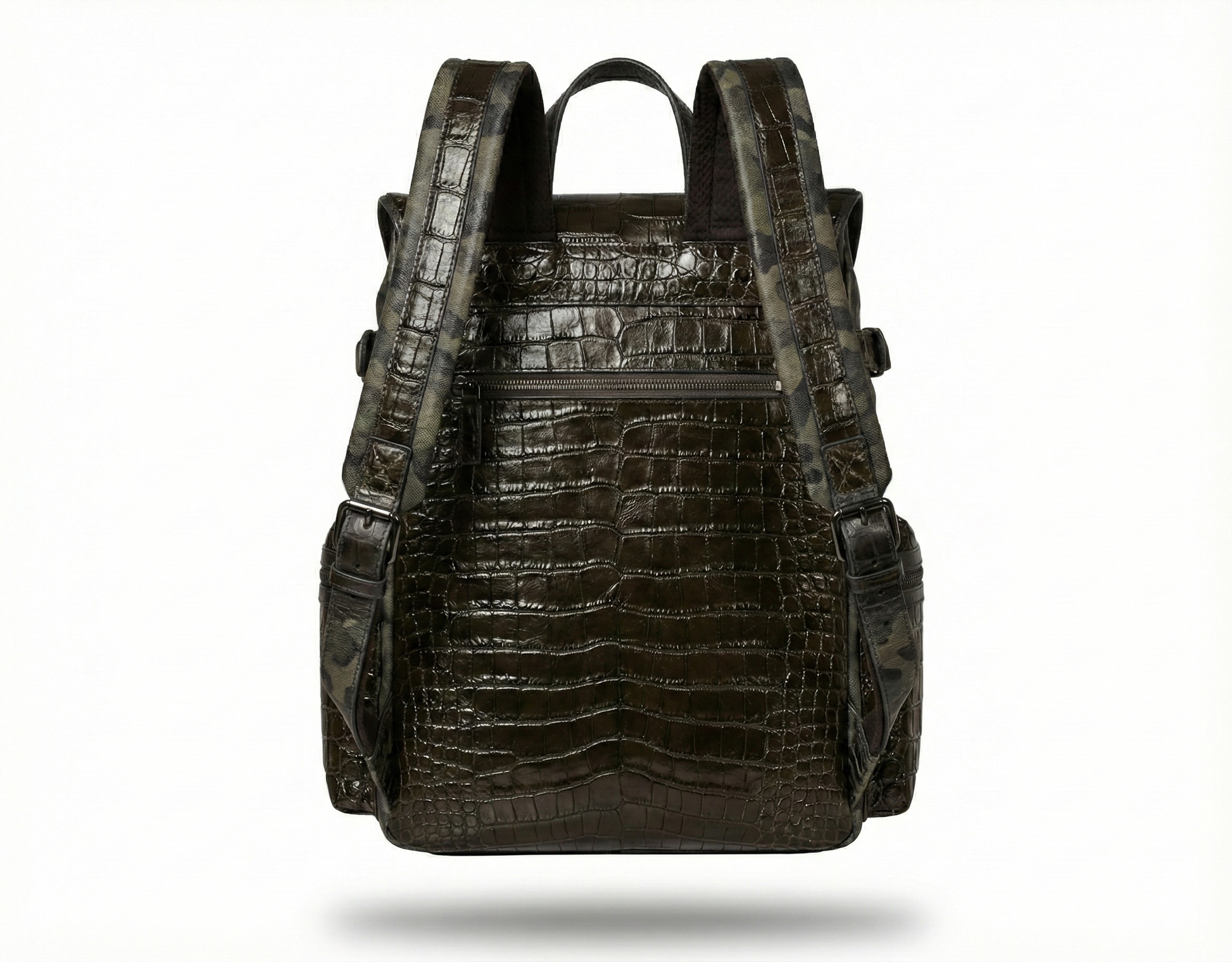 crocodile leather backpack Stylish and Spacious Companion Iconic Large this stylish and functional accessory elevates your everyday look with its unique texture and sophisticated appeal Paultino Crocodile-Pattern Leather Backpack