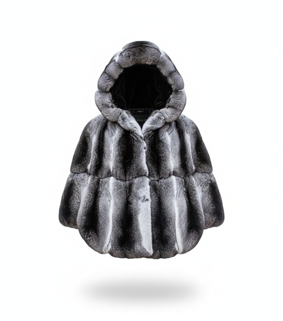 Women's Chinchilla Poncho Jacket