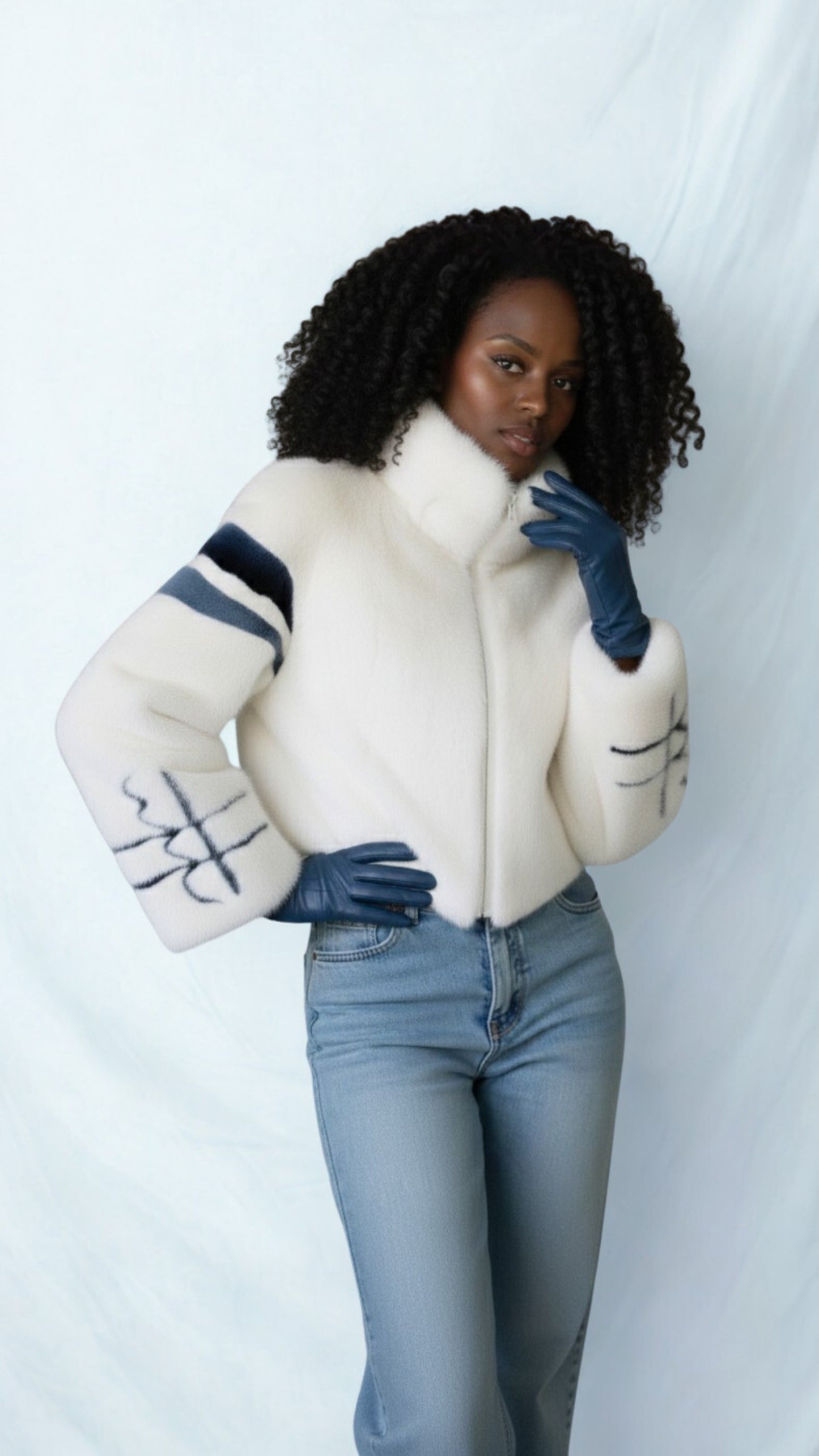 Women's White Mink Jacket